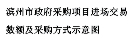 滨州市政府采购项目进场交易数额及采购方式示意图