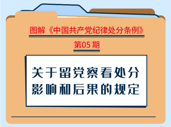 图解纪律处分条例丨关于留党察看处分影响和后果的规定